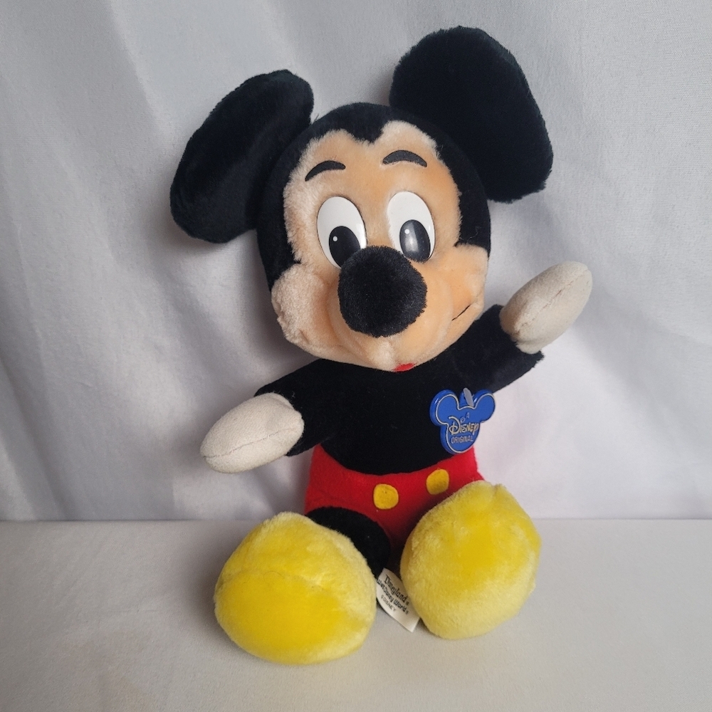 VTG Disneyland Walt Disney World 10" Mickey Mouse Plush Stuffed Animal